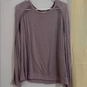 Knox Rose Mauve Textured Knit Top